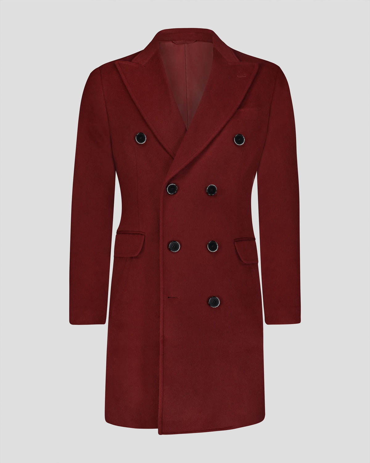Southern Gents Double Breasted Topcoat – Burgundy