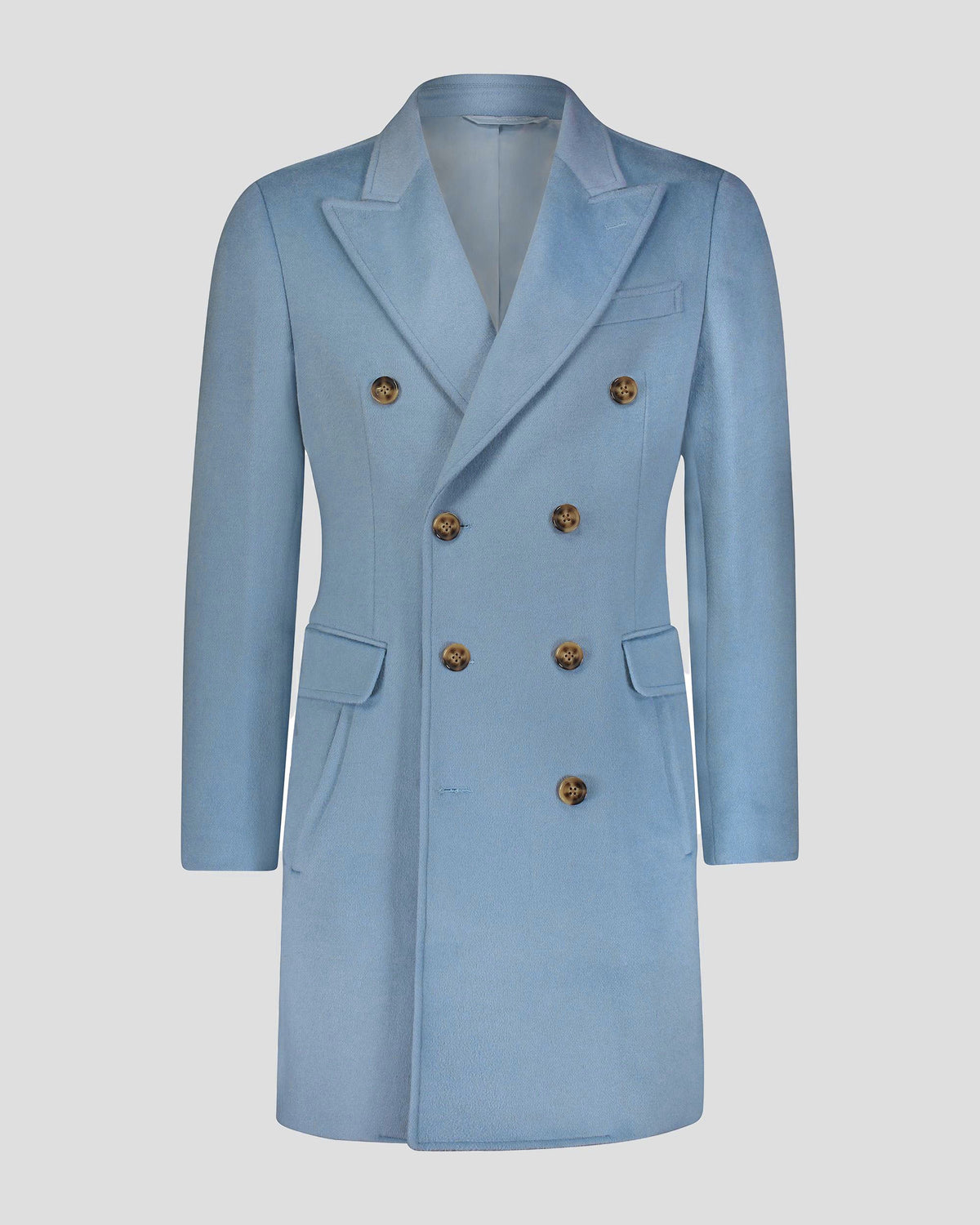 Southern Gents Double Breasted Men's Coat - Pastel Blue