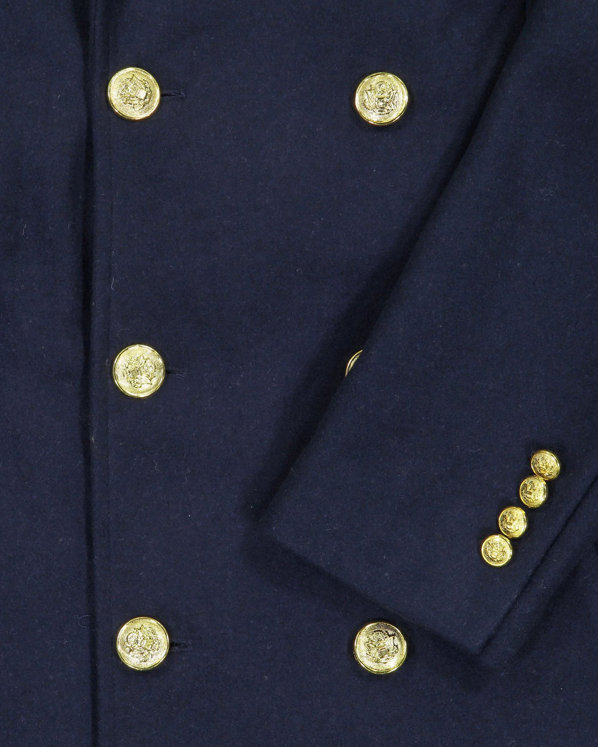Southern Gents Double Breasted Coat - Navy + Gold