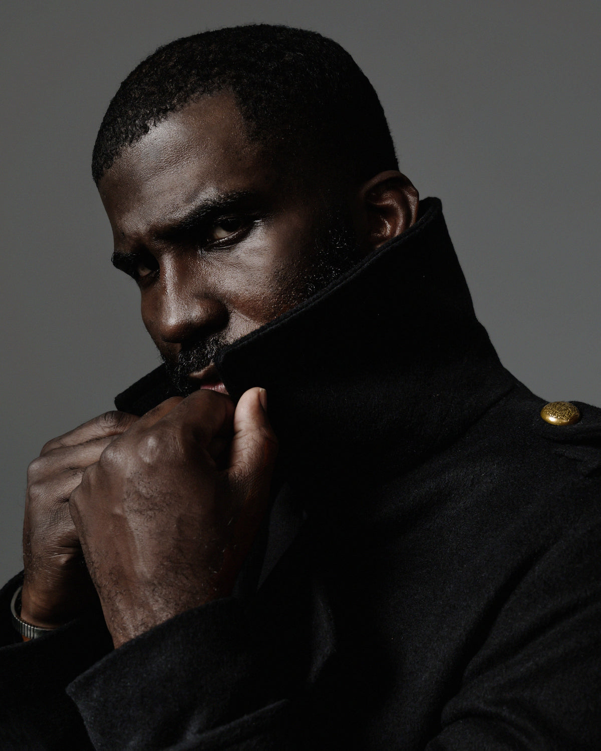 Double Breasted Overcoat for Fall and Winter Wear, Black