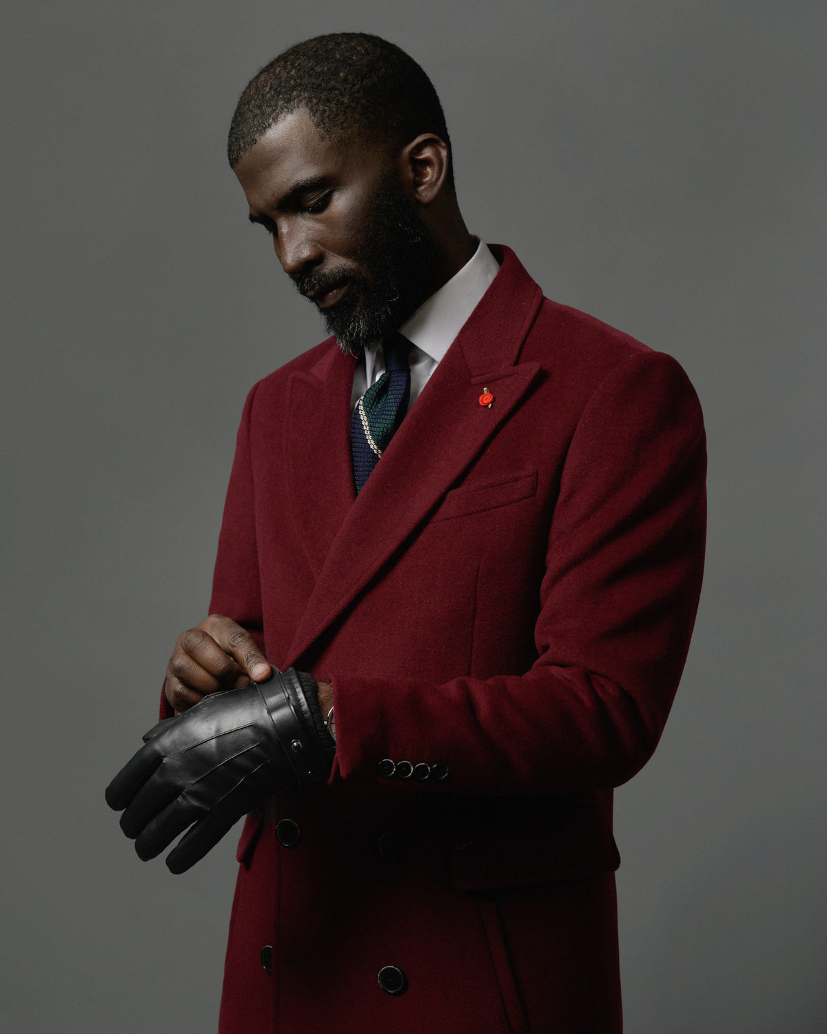 Southern Gents Double Breasted Topcoat – Burgundy