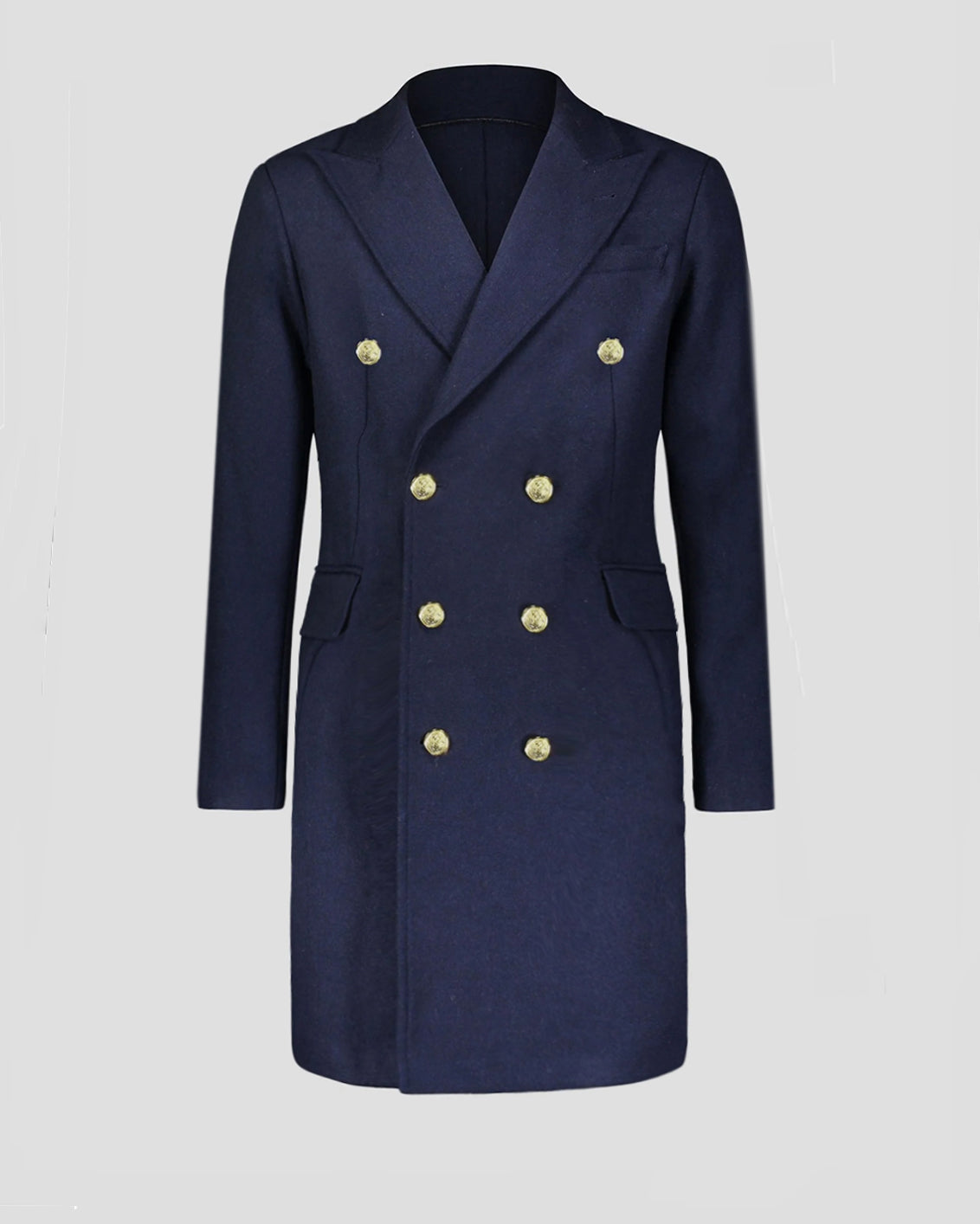 Double Breasted Overcoat with Layering Design for Fall and Winter