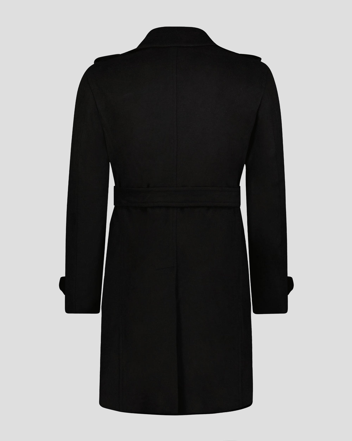 Double Breasted Overcoat for Fall and Winter Wear, Black