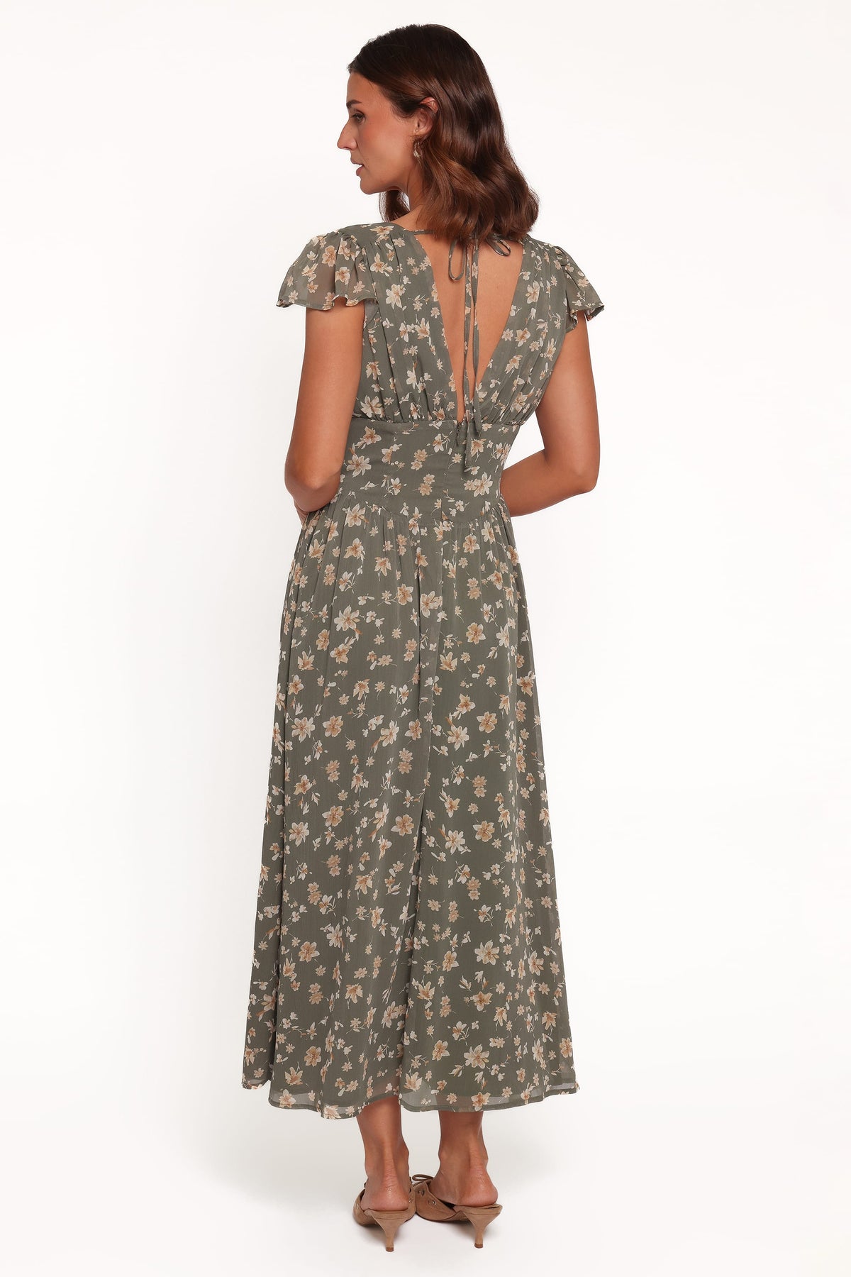 DRESSES Davie Midi Dress - Olive Floral