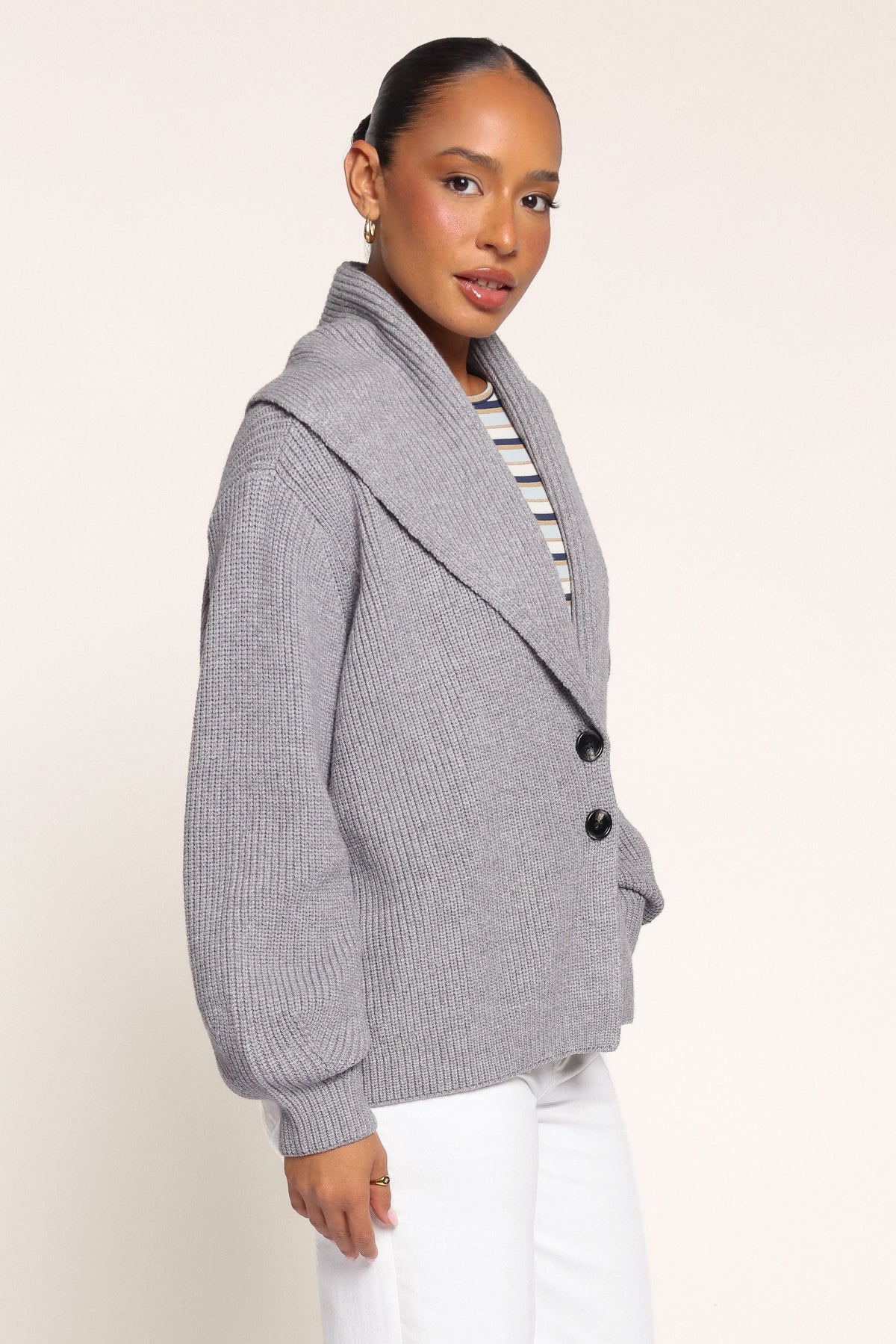 KNITWEAR Kailana Cardigan - Grey Marle