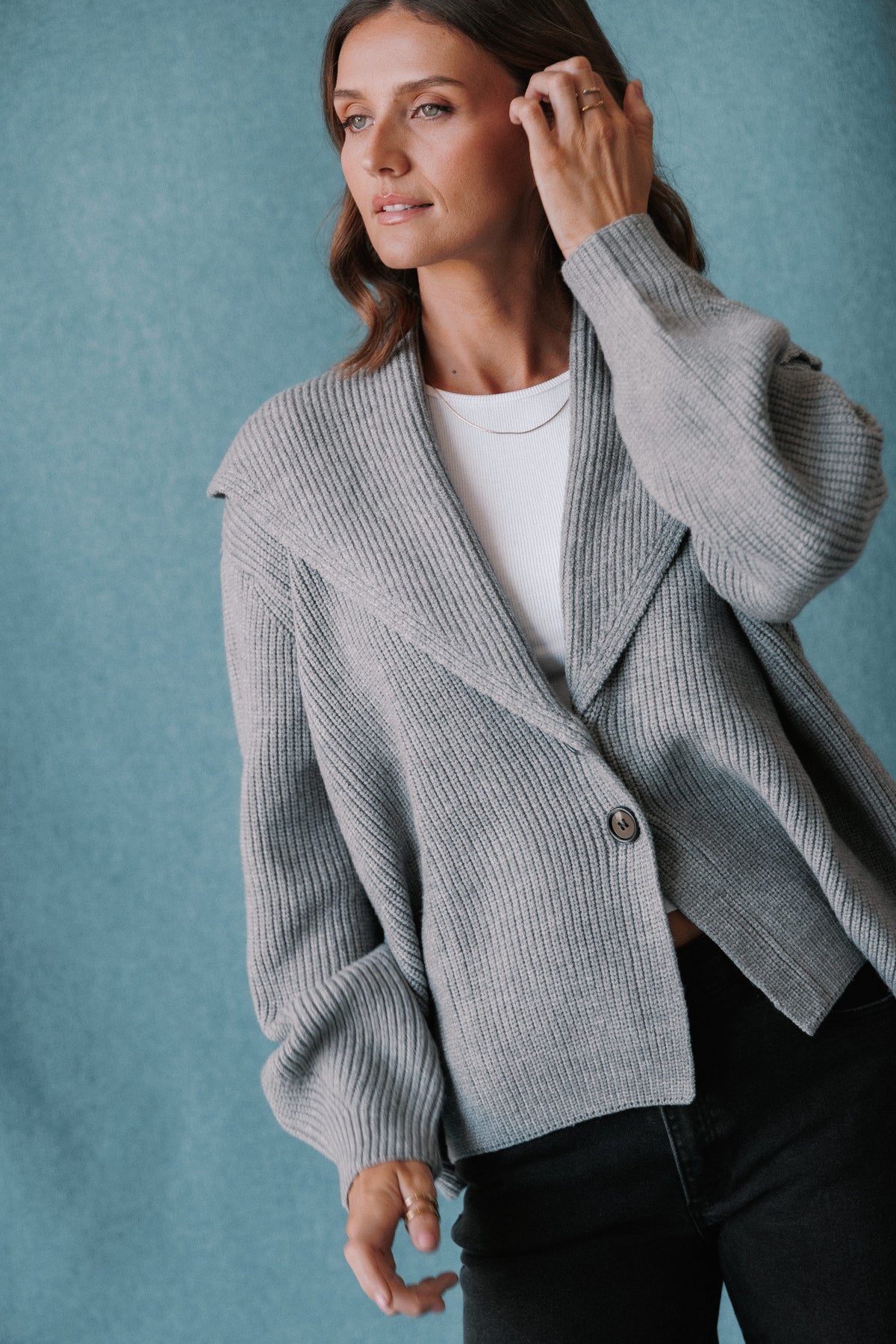 KNITWEAR Kailana Cardigan - Grey Marle