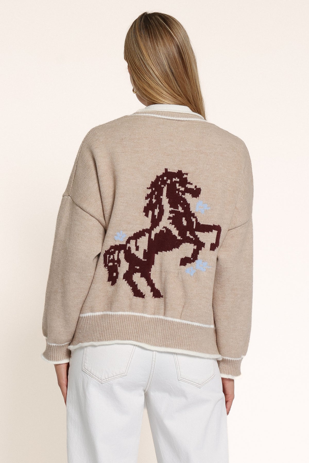 KNITWEAR Marbelle Cardigan - Beige Horse