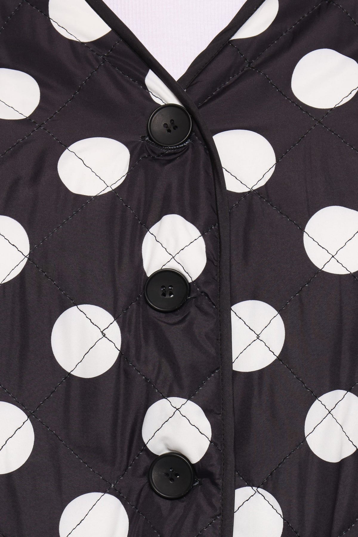OUTERWEAR Immy Reversible Puffer Jacket - Black/White Dot