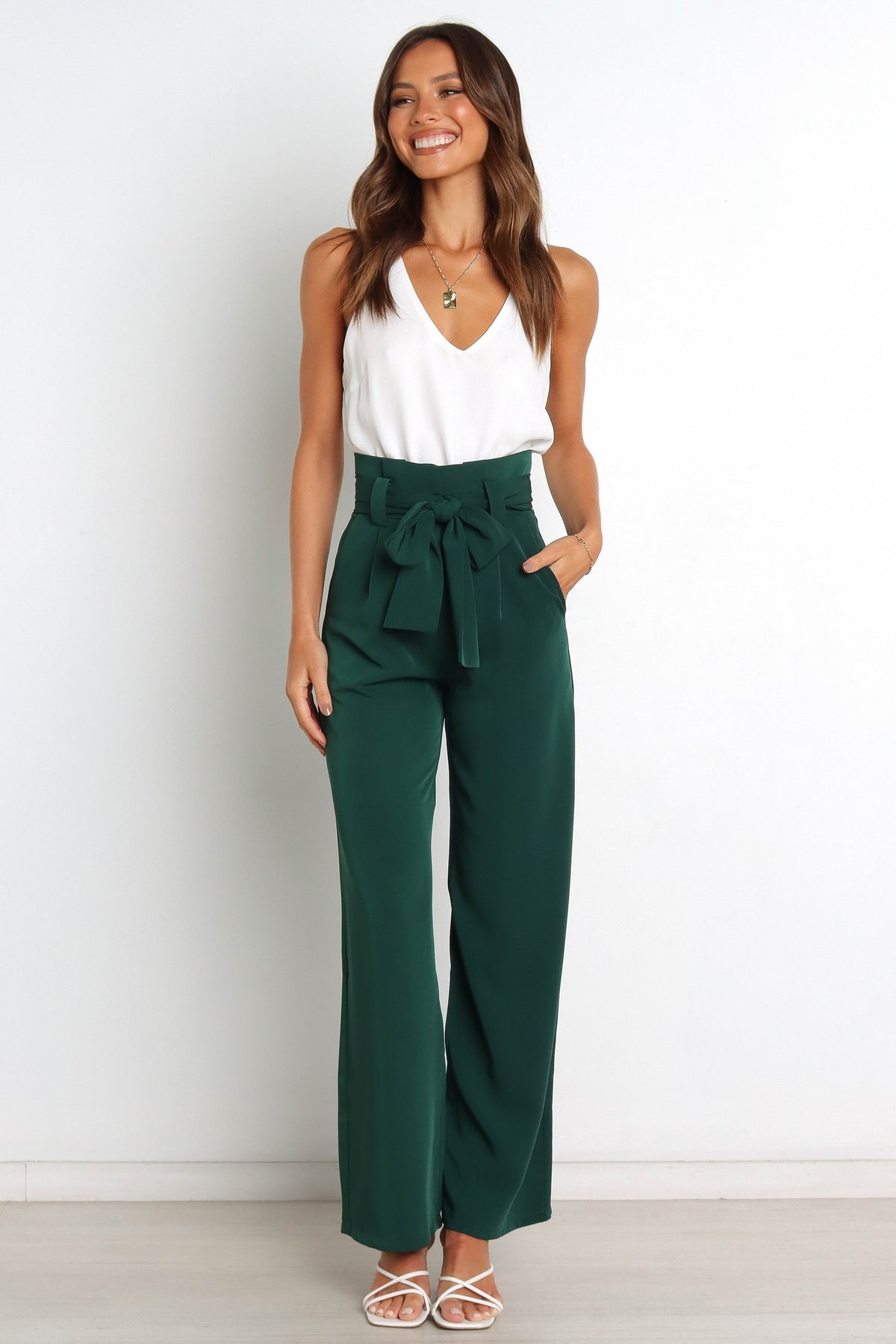 Petal and Pup USA BOTTOMS Kieran Pants - Emerald Green