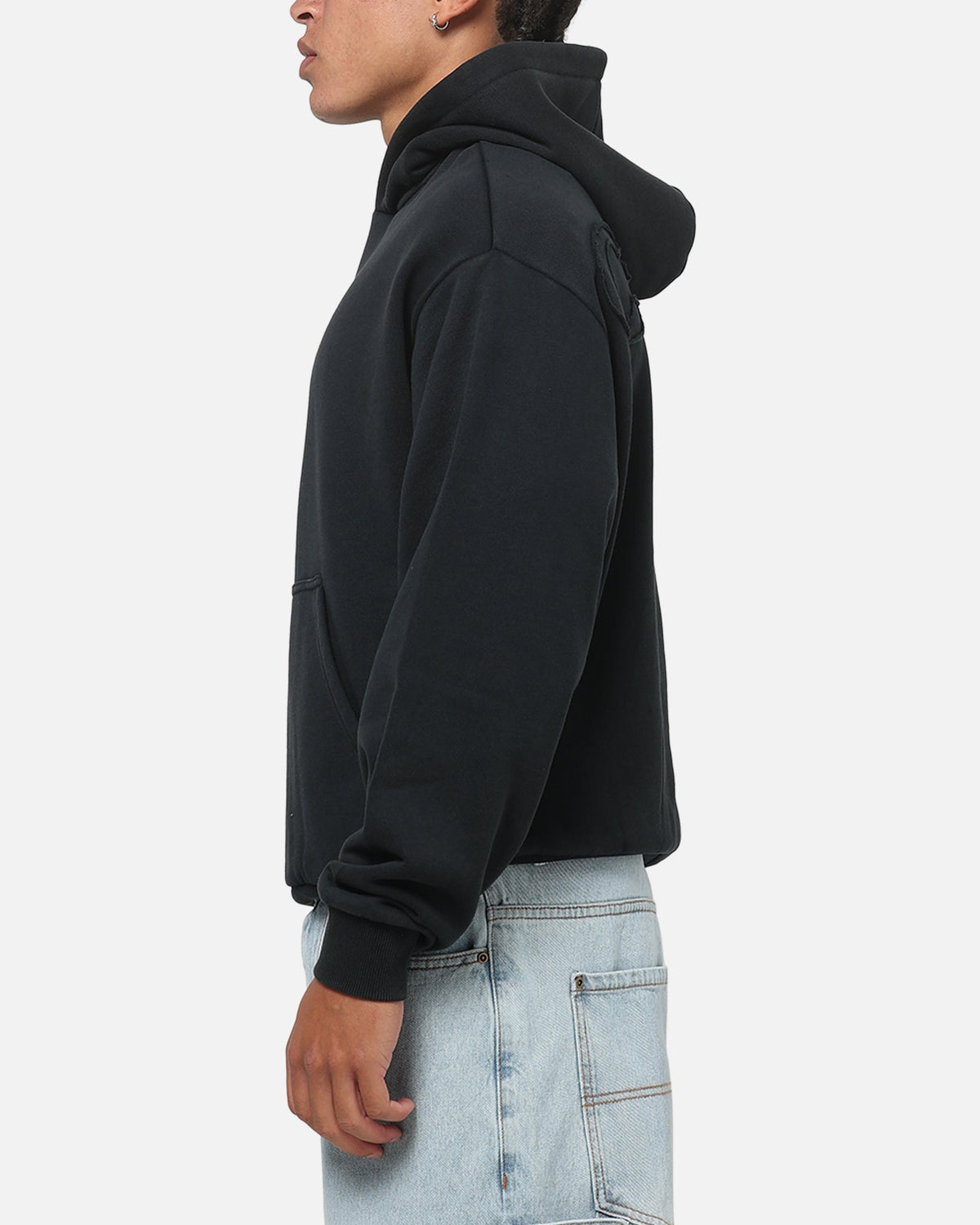 Hooded Sweatshirt with Embroidered Graphic and Kangaroo Pocket, Ribbed Cuffs