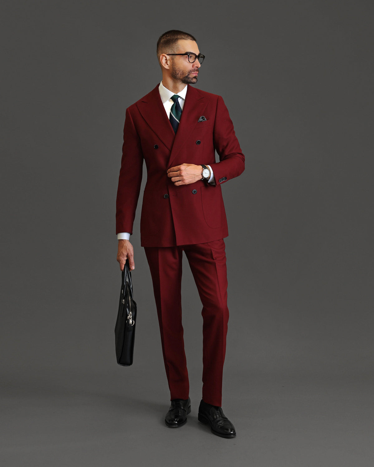 Southern Gents Double Breasted Blazer - Burgundy