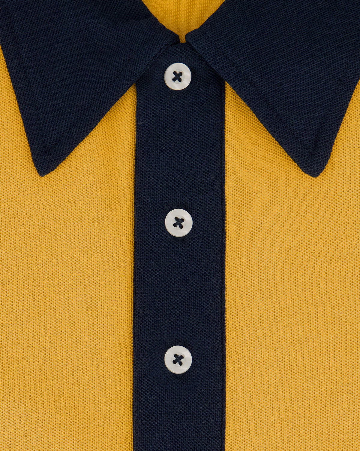 Southern Gents Vintage Polo - Navy + Mustard