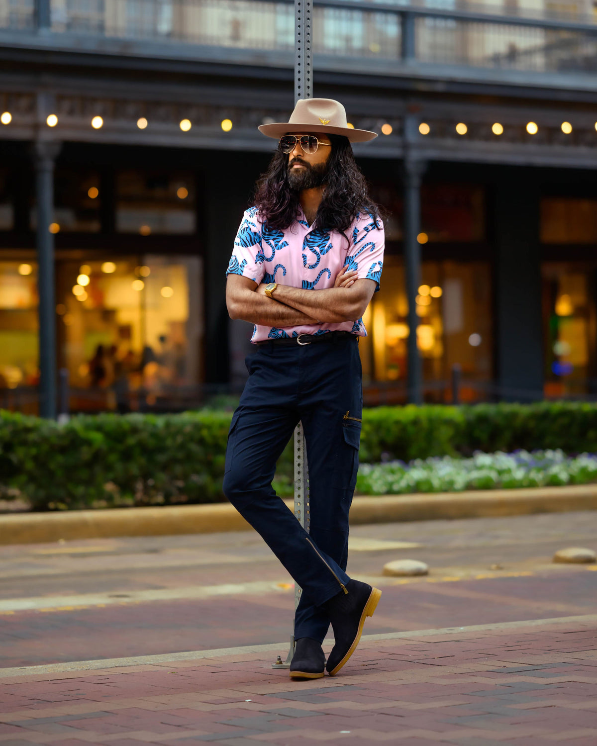 Southern Gents Slim Cargo Pants - Navy