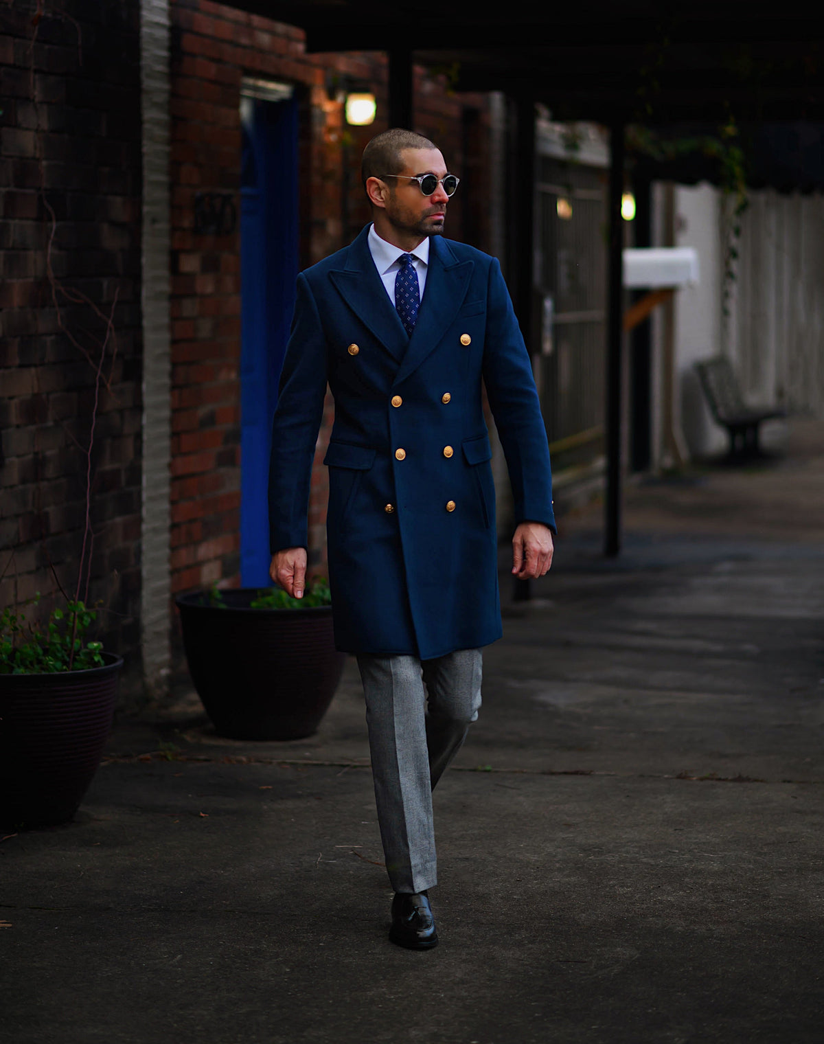 Double Breasted Overcoat with Layering Design for Fall and Winter