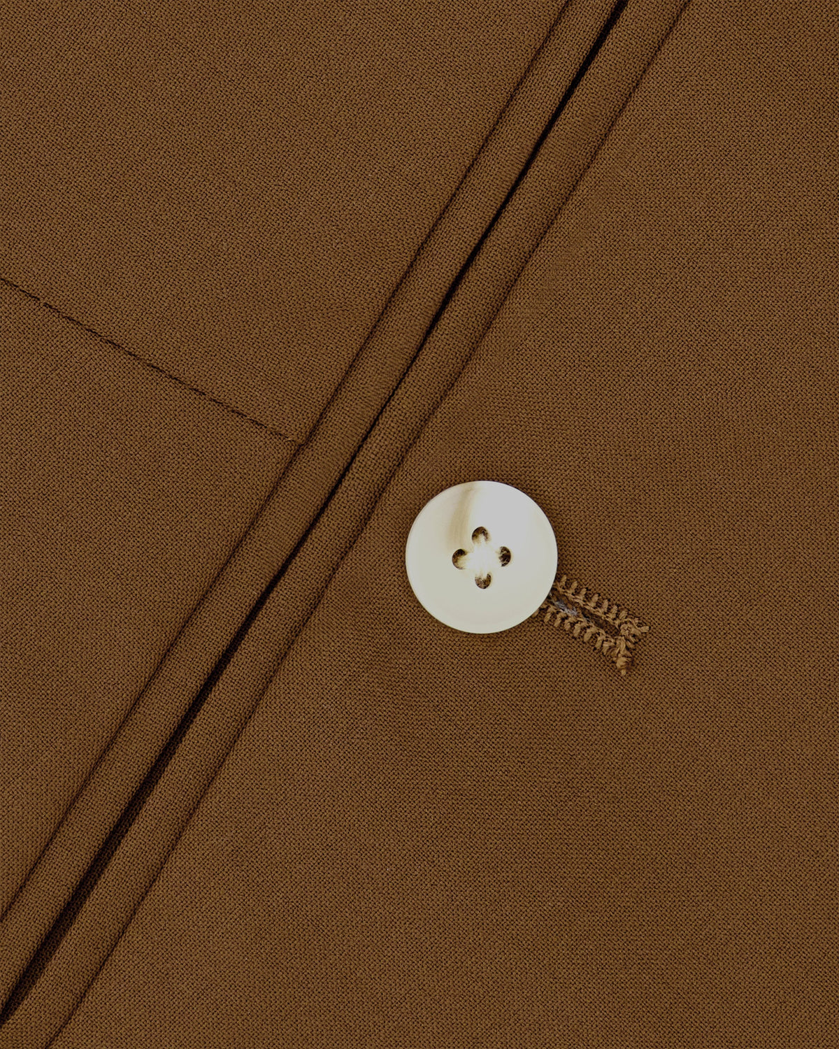 Mens Brown Straight Leg Trousers with Button Closure and Belt Loops