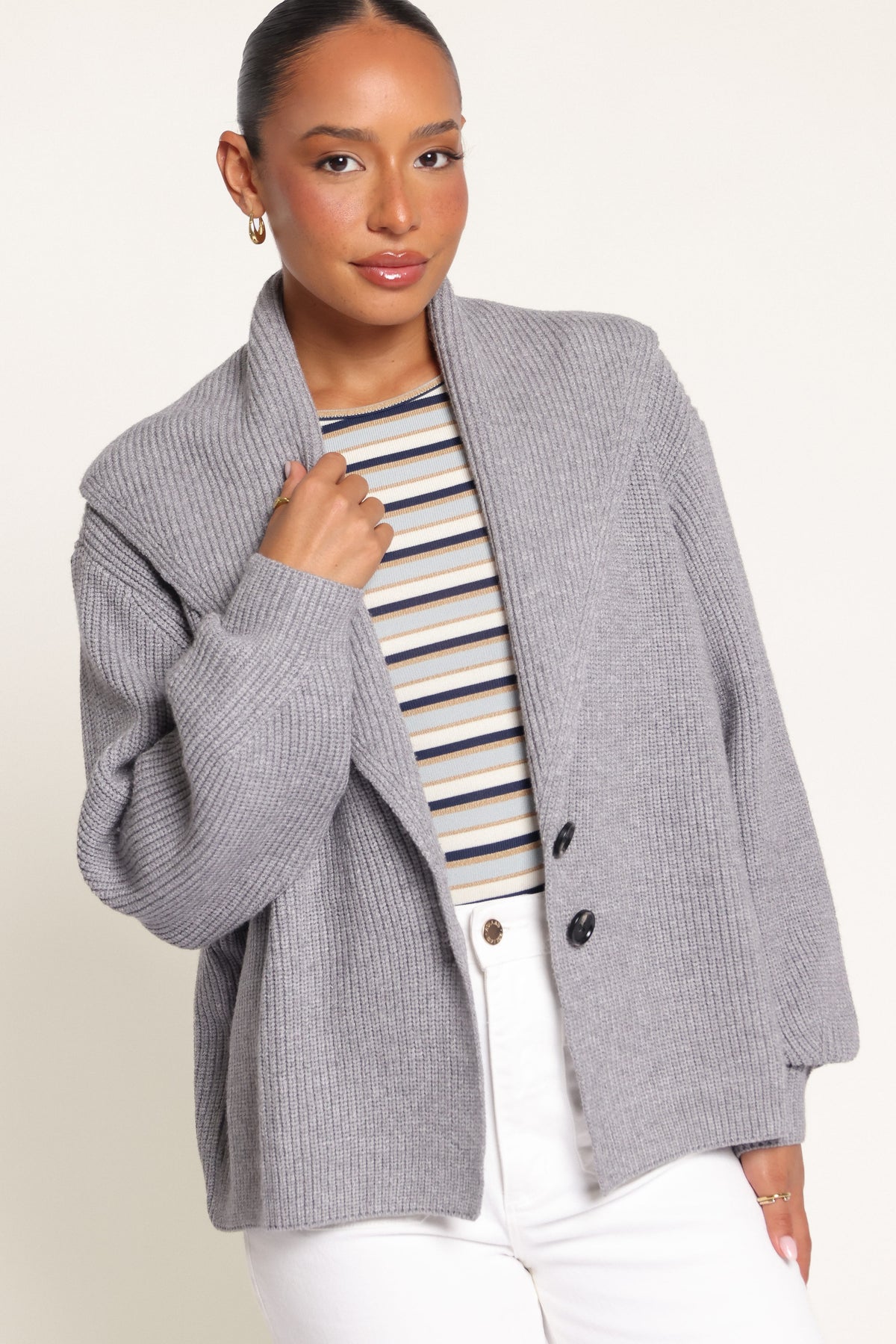 KNITWEAR Kailana Cardigan - Grey Marle