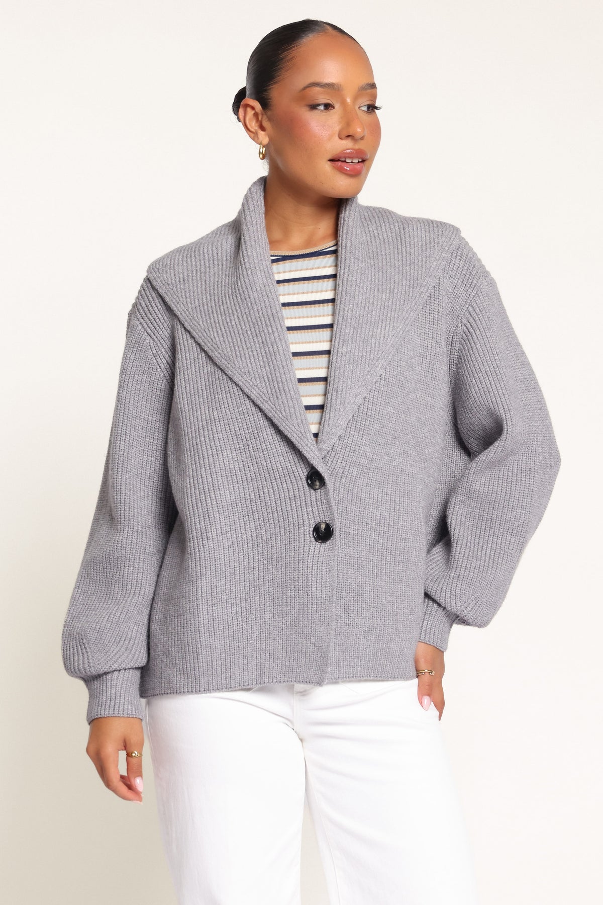 KNITWEAR Kailana Cardigan - Grey Marle