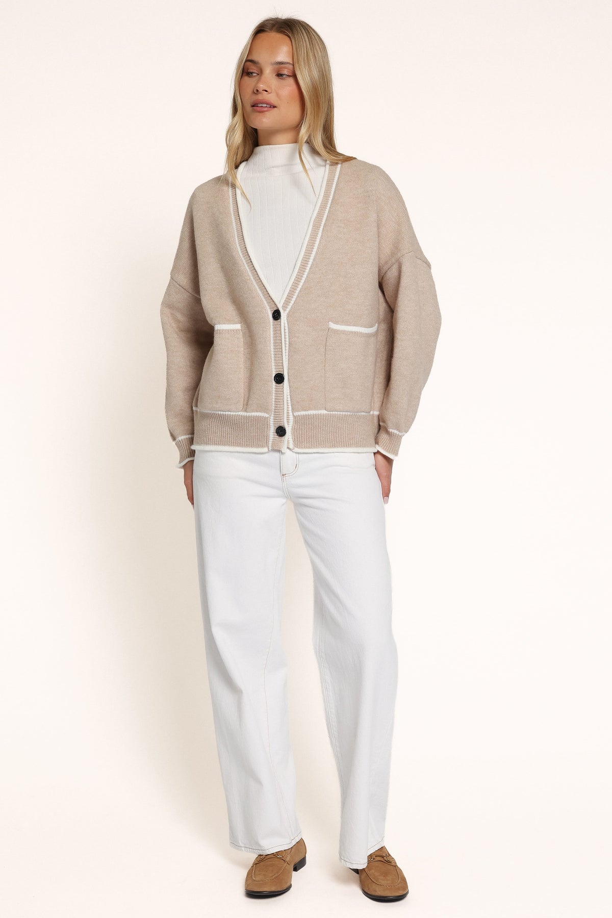 KNITWEAR Marbelle Cardigan - Beige Horse
