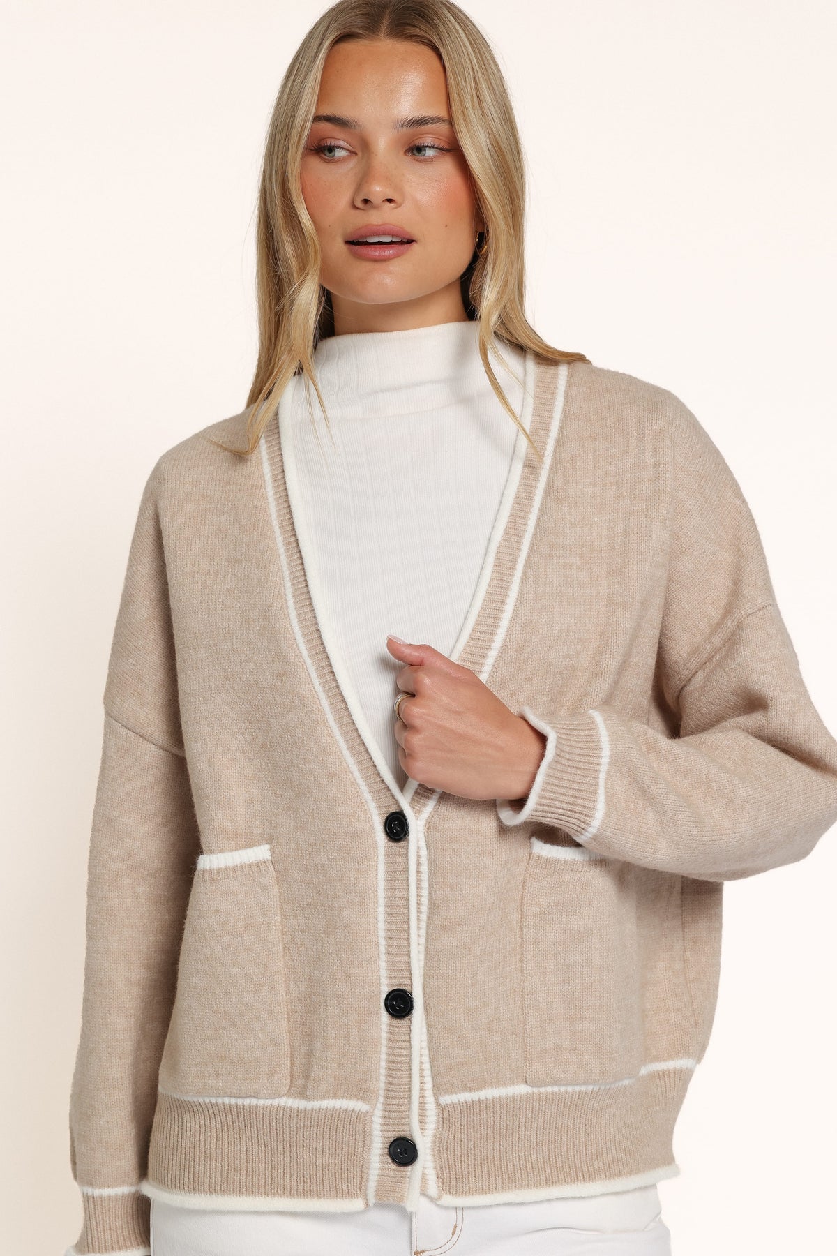 KNITWEAR Marbelle Cardigan - Beige Horse