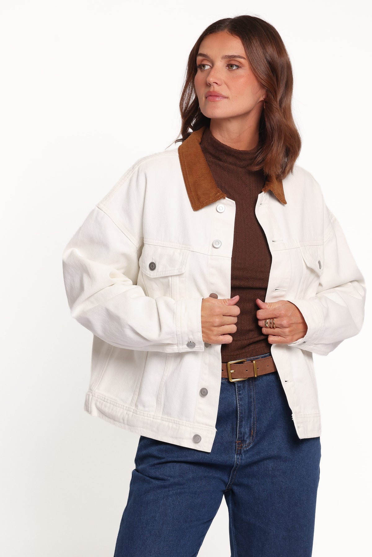 OUTERWEAR Larosa Denim Jacket - Ivory